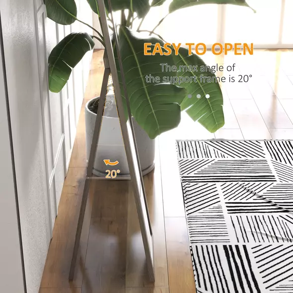 HOMCOM Rustic Full Length Mirror, 37 x 157 cm, Farmhouse Wall Hanging and Freestanding Floor Mirror for Living Room, Bedroom, Grey - 6