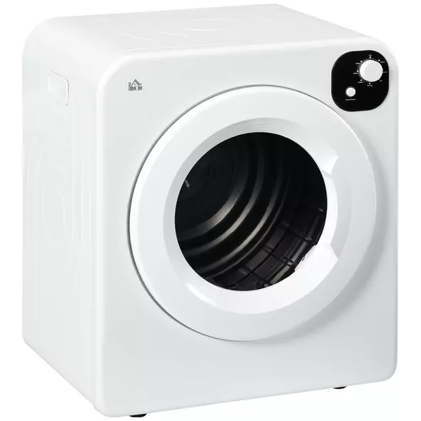 HOMCOM 6kg Countertop Tumble Dryer, with Seven Programmers, White - 1