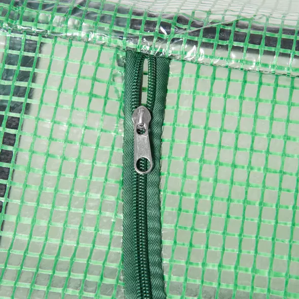 Outsunny Mini Greenhouse, Small Plant Grow House for Outdoor with Durable PE Cover, Observation Windows, 180 x 60 x 60 cm, Green - 8