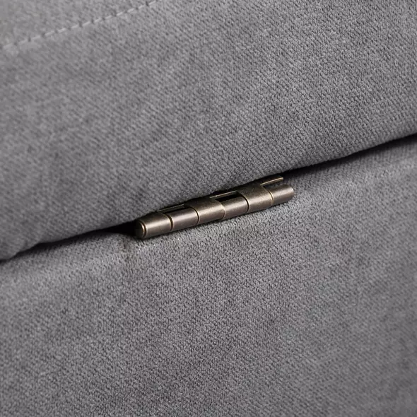 HOMCOM Modern 2 Seater Sofa with Hidden Storage, 117cm Tufted Cotton Couch with Wood Legs, Compact Loveseat for Living Room, Kitchen, Grey - 7