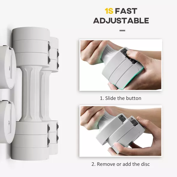 SPORTNOW Dumbbells Set, Adjustable Weights for Women Men Home Gym Workout, 2.5KG x 2 - 5