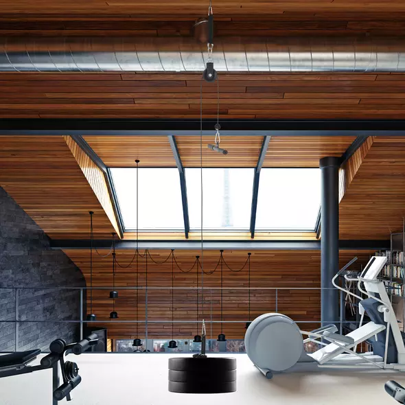 SPORTNOW Cable Machine Pulley System, Lats Pull Down System, with DIY Loading Weight Pin - 2