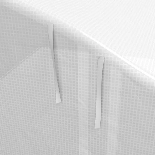 Outsunny 4 x 3(m) Walk-in Polytunnel Greenhouse, Zipped Roll Up Sidewalls, Mesh Door, 8 Mesh Windows, Tunnel Warm House Tent with PE Cover, Complimentary Plant Labels and Gloves, White - 9