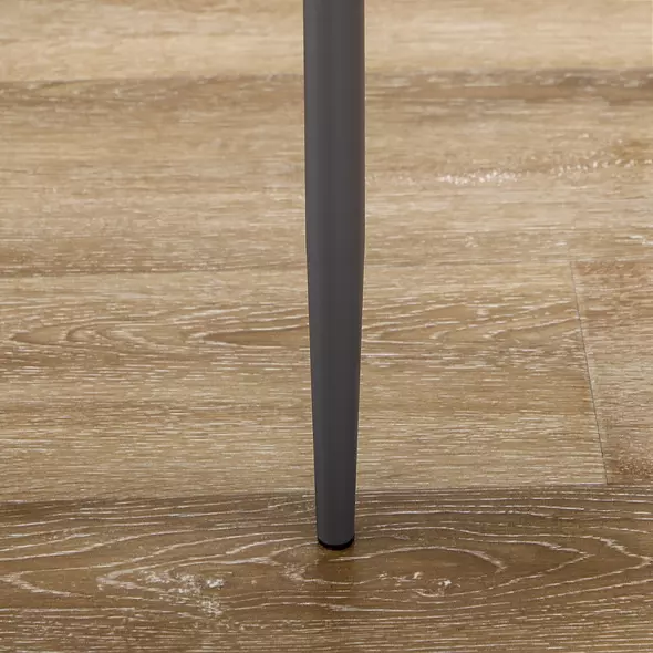 HOMCOM 5-Piece Kitchen Dining Table Set with 4 Faux Leather Metal Frame Chairs Glass Tabletop Desk for Dining Room, Kitchen, Dinette, Grey - 7