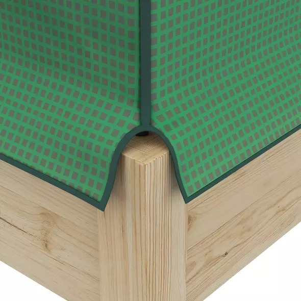 Outsunny Wooden Planter Box with PE Greenhouse Cover and Bed Liner, Raised Garden Bed for Vegetables, Flowers, Herbs - 9