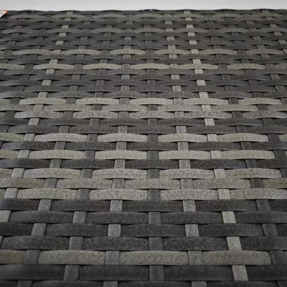 Outsunny Foldable Outdoor Side Table, Rattan Garden Coffee Table with Steel Frame, Space Saving Bistro Garden Furniture for Patio, Balcony, 60 x 41 x 41 cm, Mixed Grey - 8