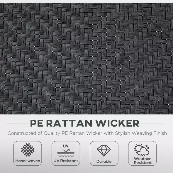 Outsunny Set of Two Folding Garden Chairs, with Seven-Position Adjustable Backs - Grey - 6