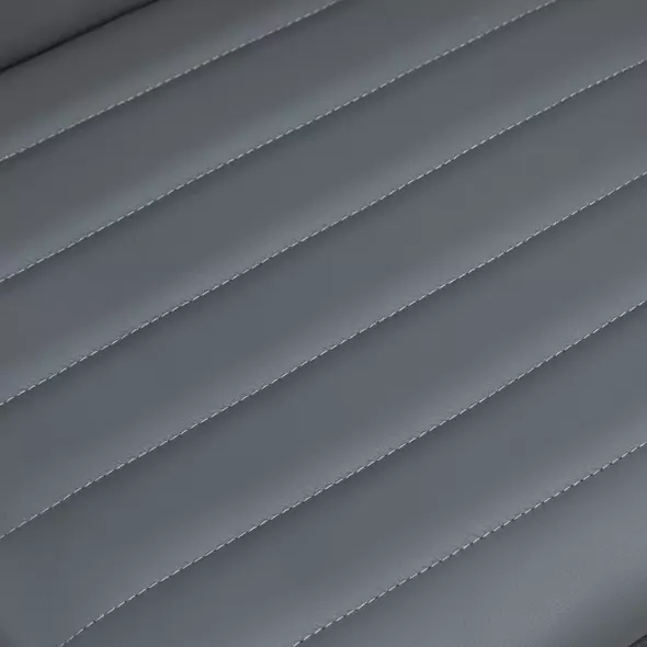 HOMCOM Armless Task Desk Chair, Swivel Office Chair with Faux Leather, Adjustable Seat Height, Chrome Base, Wheels for Home, Dark Grey - 8