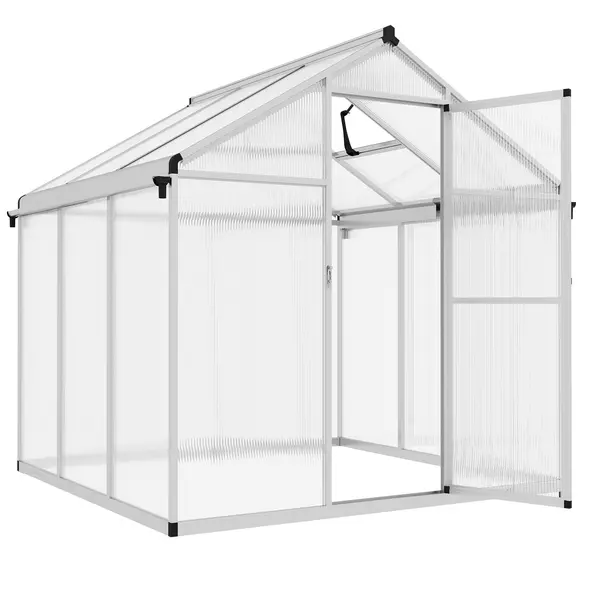 Outsunny 6 x 6ft Aluminium Frame Greenhouse - 1