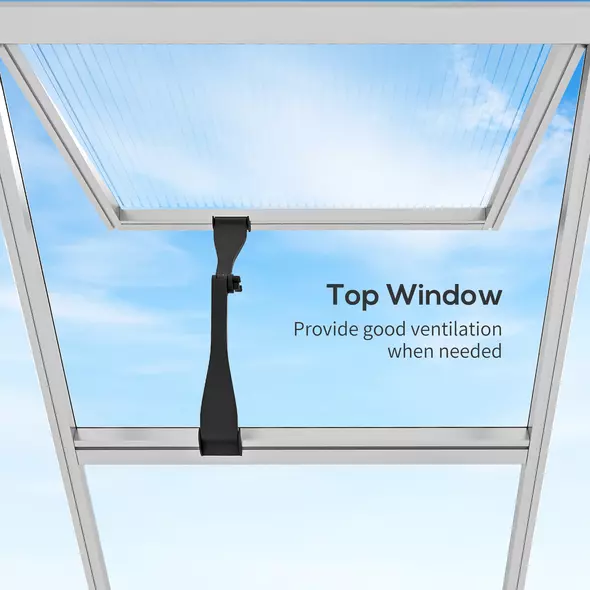 Outsunny 6 x 6ft Aluminium Frame Greenhouse - 7