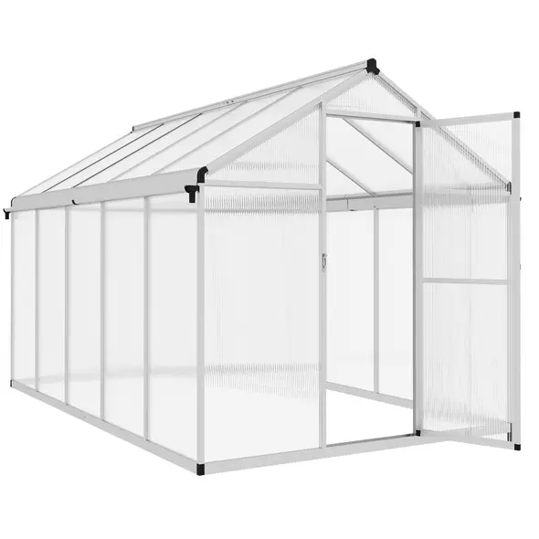 Outsunny 10 x 6ft Aluminium Frame Walk-In Greenhouse - 1