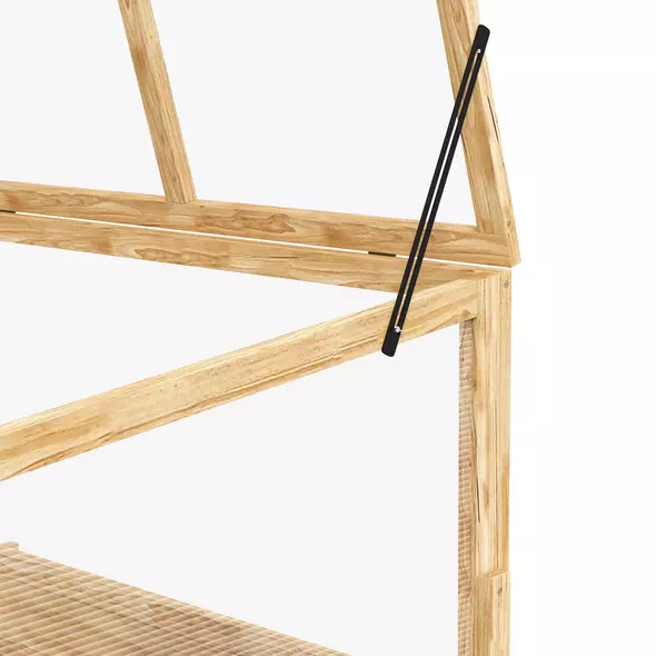 Outsunny 2-In-1 Wooden Greenhouse Planter Box - Natural - 8