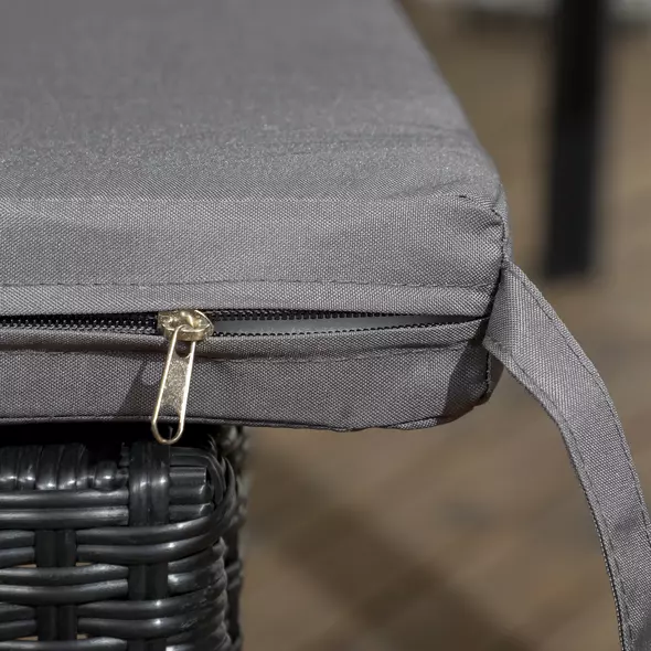 Outsunny Set of Two Armless Rattan Garden Chairs - Black - 8