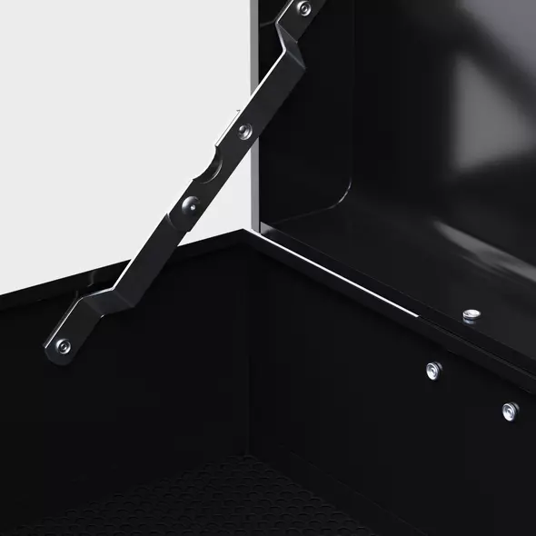 HOMCOM Steel Six Drawer Tool Storage Carry Chest, with Lock and Keys - Black - 9