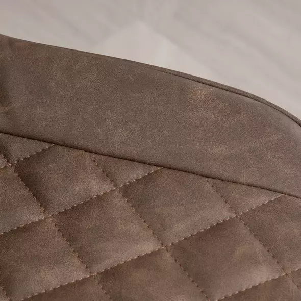 HOMCOM Bar Stools Set of 2, Retro Adjustable Kitchen Stool, Swivel PU Leather Upholstered Bar Chairs with Back, Footrest and Steel Base, Brown - 9