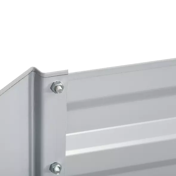 Outsunny Set of 2 Raised Beds for Garden, Galvanised Steel Outdoor Planters with Multi-reinforced Rods for Vegetables, Plants, Flowers and Herbs, 180 x 90 x 59 cm, Light Grey - 9