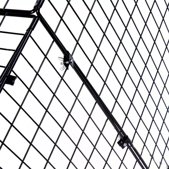 HOMCOM Extendable Fire Guard Screen, Freestanding Fire Screen Spark Guard, Folding Fireplace Cover, Wire Mesh, Child & Pet Safety Barrier for Fireplaces, 81.5-160cm, Black - 9