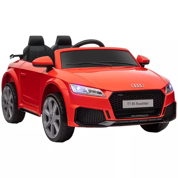 HOMCOM Kids Licensed Audi TT Ride-On Car 12V Battery w/ Remote Suspension Headlights and MP3 Player 3km/h Red - 1