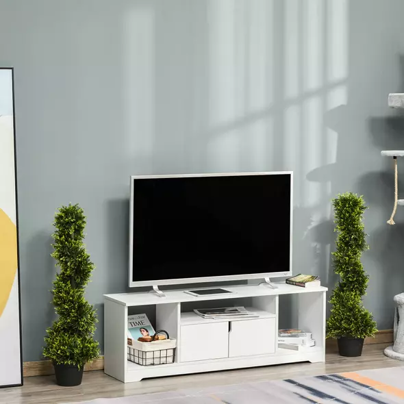 Outsunny 90cm/3FT Artificial Trees, Spiral Topiary Trees w/ Pot Set Of 2, Fake Indoor Greenery Plant Home Office Garden Decor Green - 2