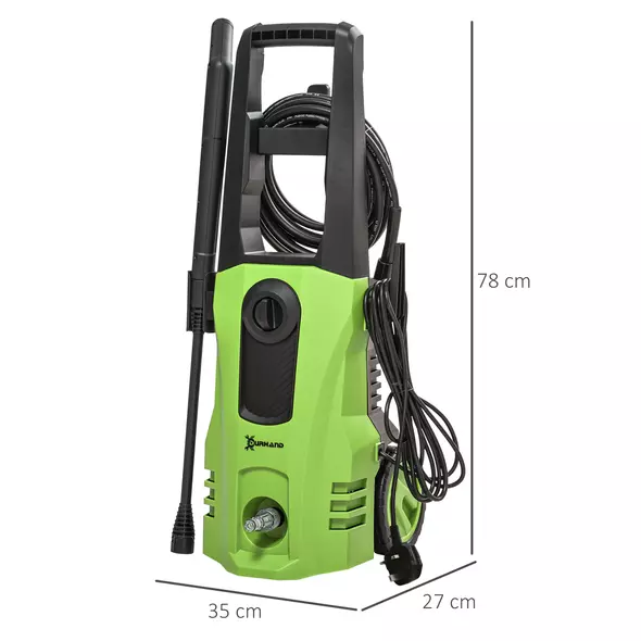 DURHAND 1800W High Pressure Washer, 150 Bar Pressure, 510 L/h Flow, High-Performance Portable Power Washer Jet Wash Cleaner with 6M Hose - 3
