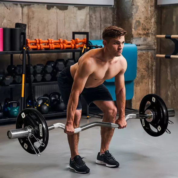 SPORTNOW Two 5kg Olympic Weight Plates, Tri-Grip Rubber-Coated Barbell Weights, with 5cm Holes, for Home, Gym, Office - 2