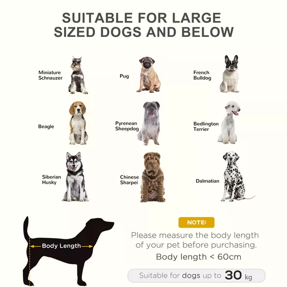 PawHut Large Raised Dog Bed Cat Elevated Lifted Cooling Portable Camping Basket Outdoor Indoor Mesh Pet Cot Metal Frame Black - 8