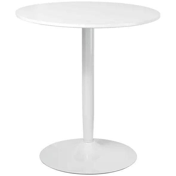HOMCOM 75H x Φ70cm Two-Person Minimalistic Dining Table - White - 1