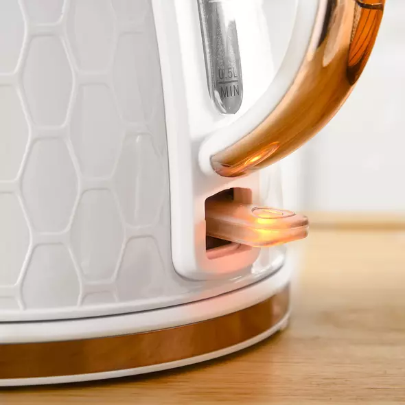 HOMCOM 1.7L 3000W Fast Boil Kettle & 4 Slice Toaster Set, Kettle and Toaster Set with 7 Browning Controls, Crumb Tray, White - 8