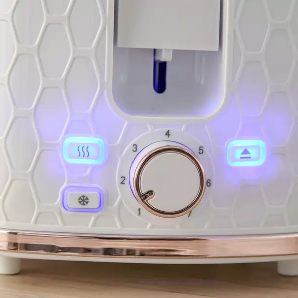 HOMCOM 1.7L 3000W Fast Boil Kettle & 2 Slice Toaster Set, Kettle and Toaster Set with Auto Shut Off, Browning Controls, White - 7