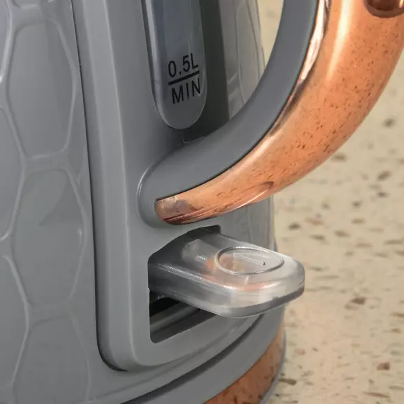 HOMCOM 1.7L 3000W Fast Boil Kettle & 4 Slice Toaster Set, Kettle and Toaster Set with 7 Browning Controls, Crumb Tray, Grey - 8