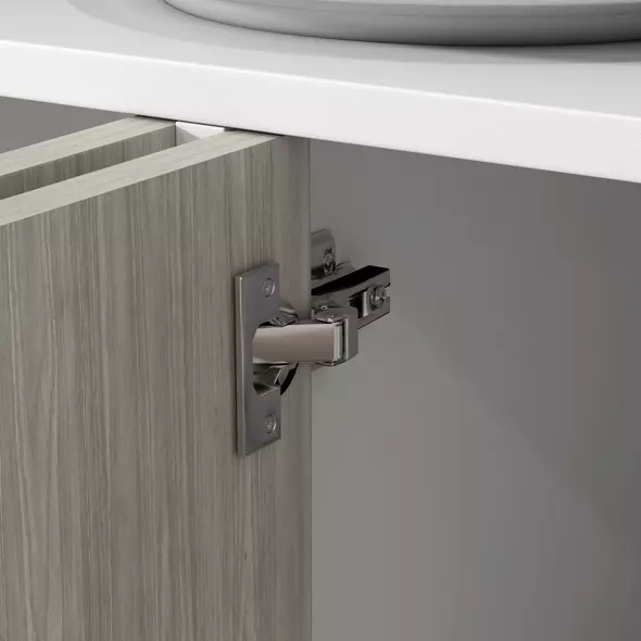 HOMCOM Kitchen Sideboard Storage Cabinet for Living Room with Adjustable Shelves 4 Doors and Pine Wood Legs White - 9