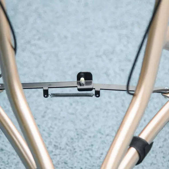 HOMCOM 3 Wheel Rollator, Lightweight Aluminium Tri Walker with Adjustable Handle, Storage Bag and Dual Brakes, Folding Mobility Walking Aid for Elderly, Handicapped, 5.3kg, Gold Tone - 9