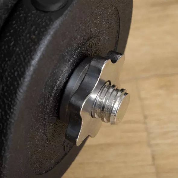 HOMCOM 20KG Adjustable Weights Dumbbells Set, Dumbbell Hand Weights for Home Office Gym Body Fitness Lifting Training, Black - 9