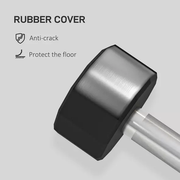 SPORTNOW Dumbbells Weights Set with 12-Sided Shape and Non-Slip Grip for Men Women Home Gym Workout, 2 x 10kg - 5