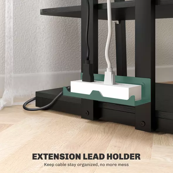 HOMCOM HiFi Stand, with Four Storage Shelves - Black - 6