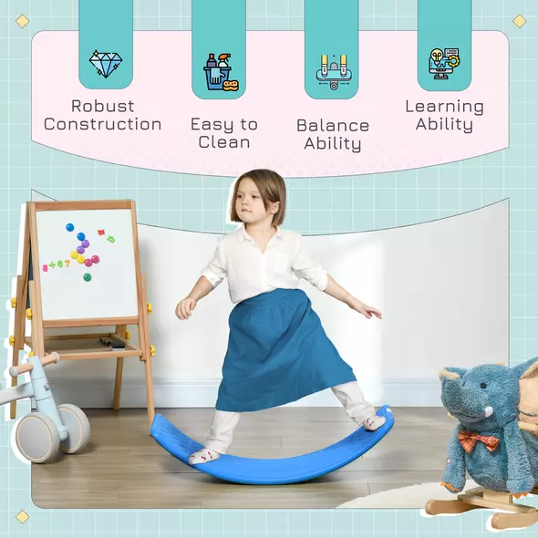 ZONEKIZ Balance Board, Kids Wobble board, for Ages 3-6 Years - Dark Blue - 5