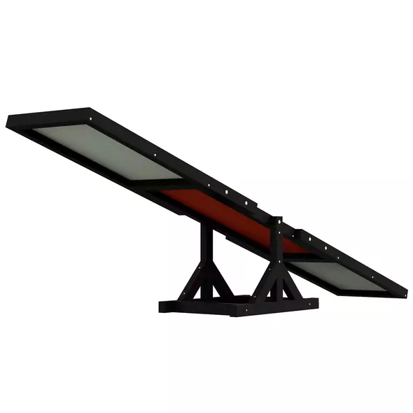 PawHut Wooden Pet Seesaw for Big Dogs, Dog Agility Equipment with Anti-Slip Surface - Black - 9