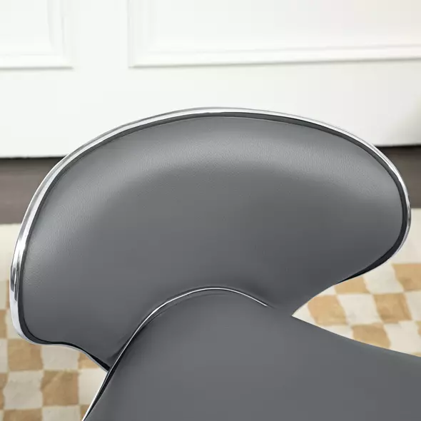 HOMCOM Adjustable Rolling Swivel Beauty Salon Chair, Stool for Spa, Grey - 8