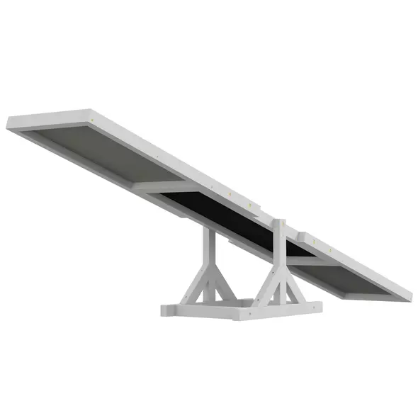 PawHut Wooden Pet Seesaw for Big Dogs, Dog Agility Equipment with Anti-Slip Surface - White - 9