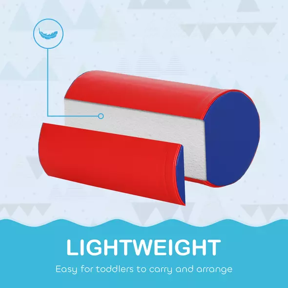 HOMCOM 5 Piece Soft Safe Foam Playset, Climb and Crawl Activity Toy for Toddlers, Yellow - 4