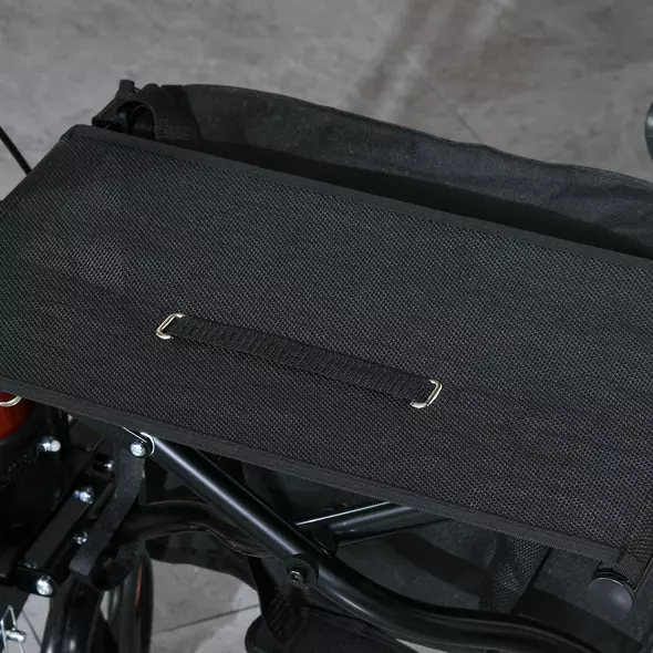 HOMCOM 4 Wheel Rollator with Seat and Back, Folding Mobility Walker with Carry Bag, Adjustable Height, Dual Brakes, Cane Holder, Lightweight Aluminium Walking Frame for Seniors and Disabled, Red - 8