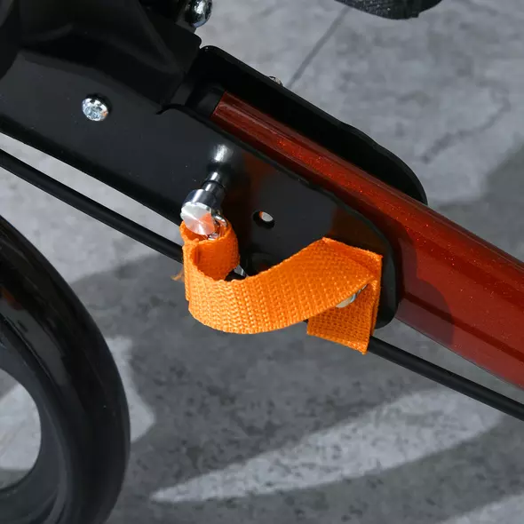 HOMCOM 4 Wheel Rollator with Seat and Back, Folding Mobility Walker with Carry Bag, Adjustable Height, Dual Brakes, Cane Holder, Lightweight Aluminium Walking Frame for Seniors and Disabled, Red - 9