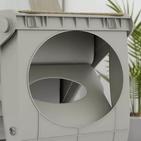 PawHut Foldable Pet Stairs 3 Steps with Non-slip Mats for Small Dogs, Grey - 8