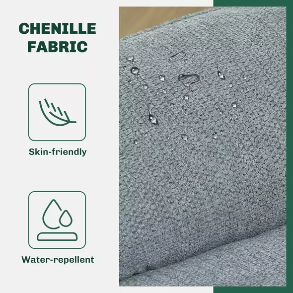 HOMCOM Relaxed Swivel Armchair - Grey - 6