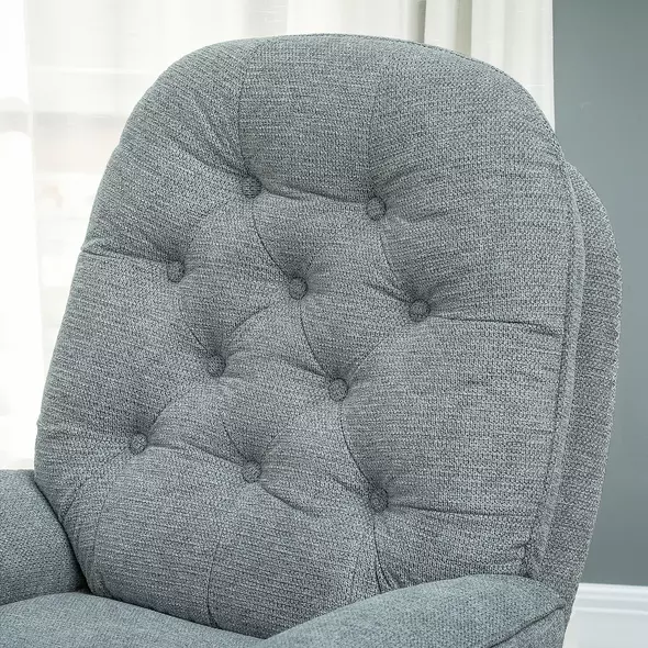HOMCOM Relaxed Swivel Armchair - Grey - 8