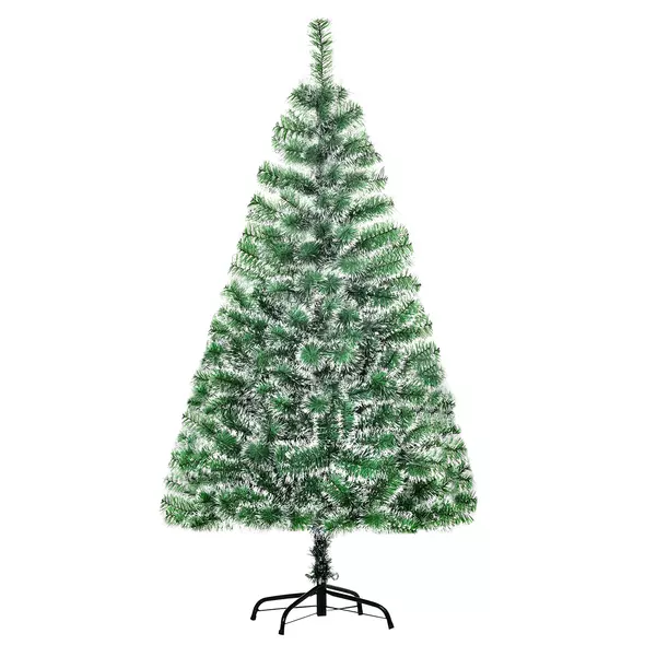HOMCOM 5FT Indoor Christmas Tree Artificial Decoration Xmas Gift with Metal Stand Branch Tips - 1
