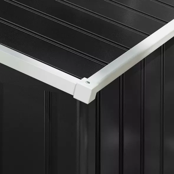 Outsunny 7.7 x 5.7ft Metal Garden Shed, Galvanised Outdoor Tool Storage House with Ventilation Slots and Sliding Doors, Grey - 8