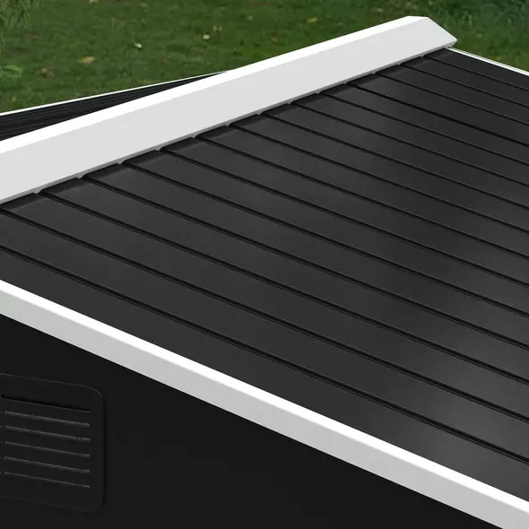 Outsunny 7.7 x 5.7ft Metal Garden Shed, Galvanised Outdoor Tool Storage House with Ventilation Slots and Sliding Doors, Grey - 7