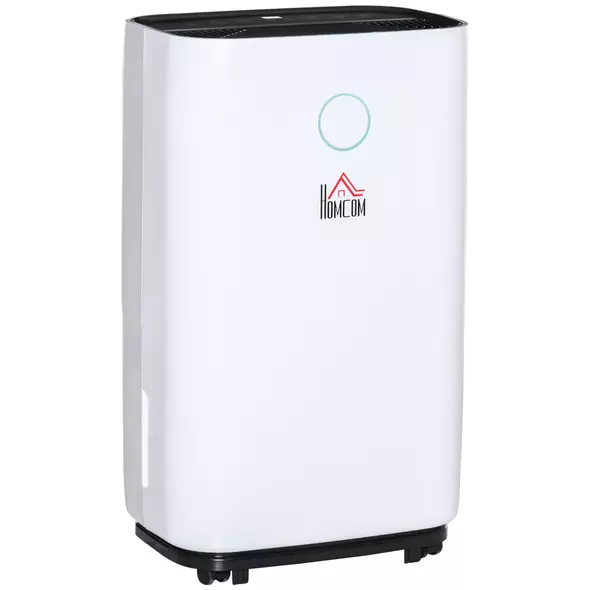 HOMCOM 16L/Day Portable Dehumidifier for Home, with LED Screen, Sleep Mode, 24H Timer, Electric Air Dehumidifier for Damp Laundry Bedroom Basement - 1