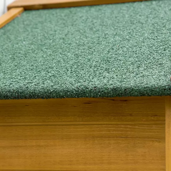 Outsunny Wooden Garden Storage Shed Utility Gardener Cabinet w/ 3 Shelves and 2 Door, 191.5cm x 79cm x 49cm, Natural wood effect - 9